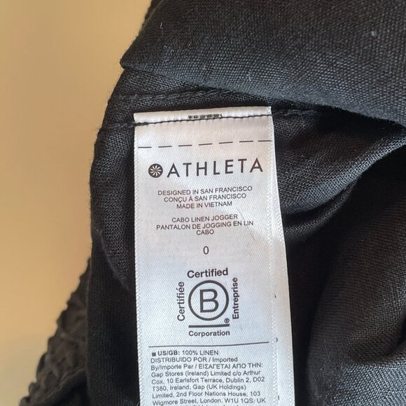 Athleta linen joggers, size 0 - Picture 4 of 5